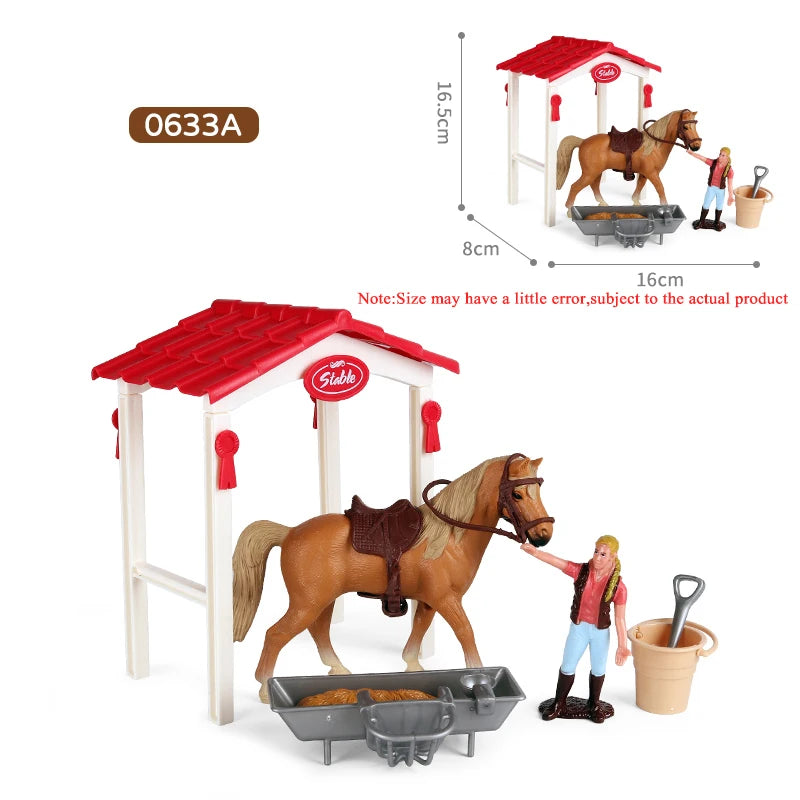Farm & Stable Playset – Educational Horse & Cowboy Figures for Kids