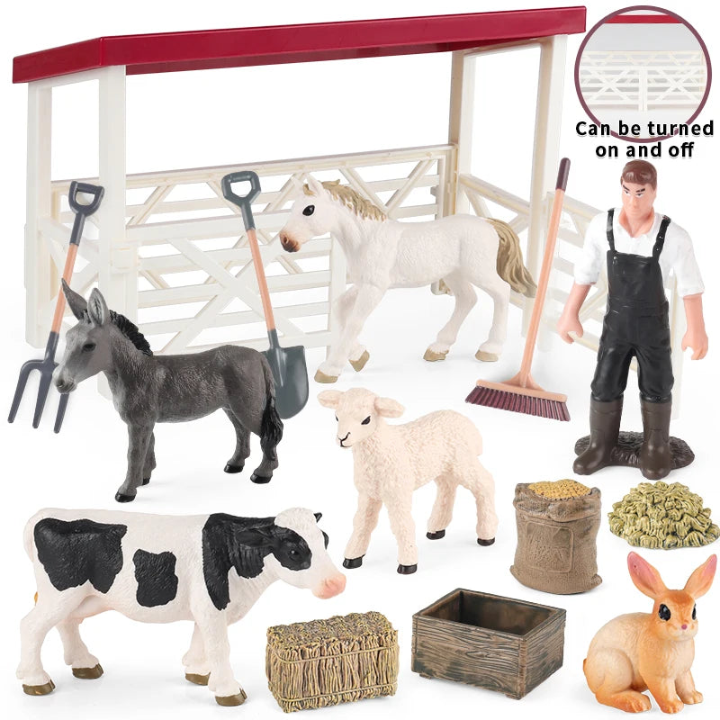 Oenux Farm Playset – Stable, Rider