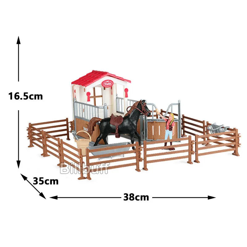 Horse Race Playset – Horseman & Farm Animal Figurines