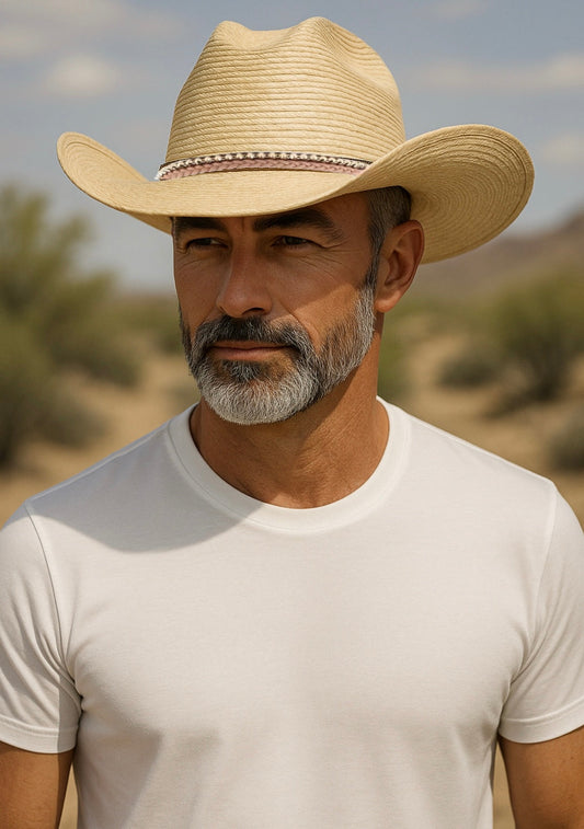 Turfing Straw Cowboy Hat