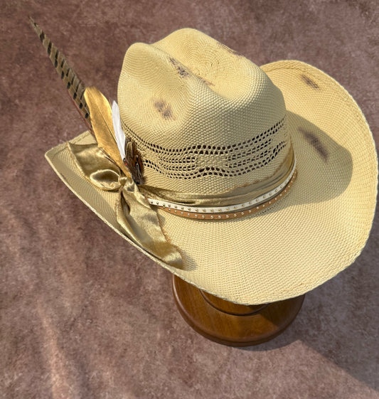 Lux Cowboy Straw Hat - Hand Wash Only, Natural Grass Material