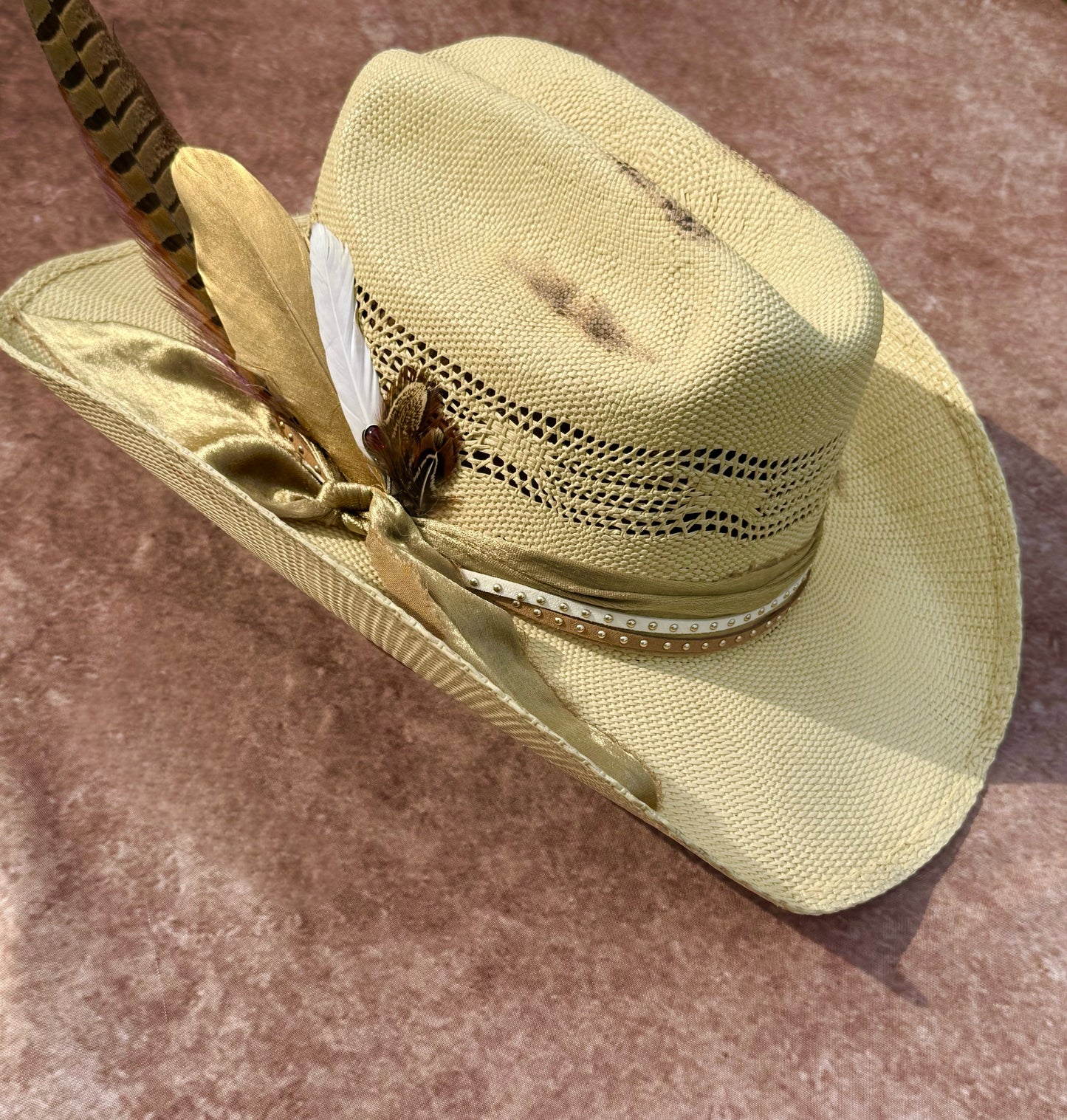 Lux Cowboy Straw Hat - Hand Wash Only, Natural Grass Material