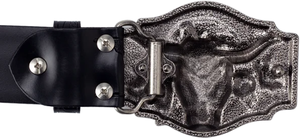 Cow Embossed Belt Genuine Leather Leisure Cowboy Big Agio