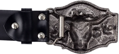 Cow Embossed Belt Genuine Leather Leisure Cowboy Big Agio