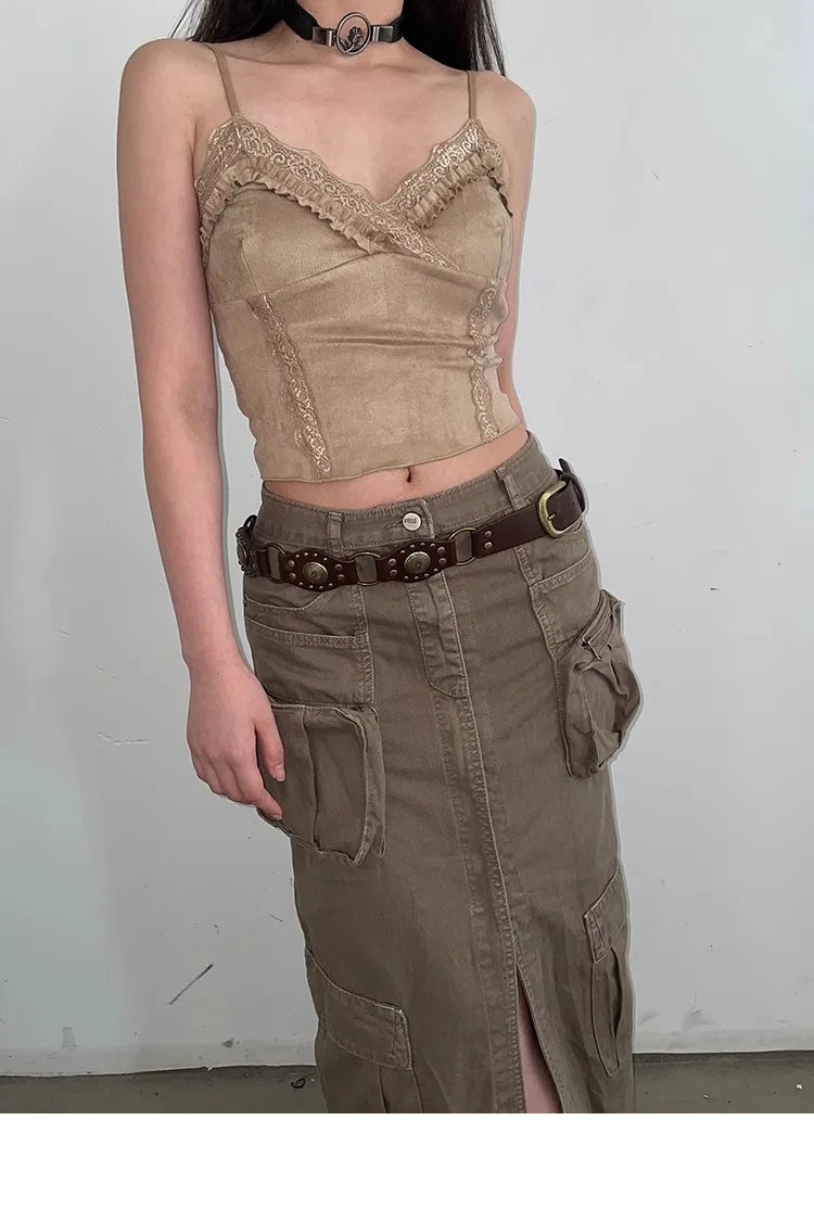Western Cowboy Belt For Women 2025 New American Vintage Brown Rivet Belt Versatile Denim Belt With Ins Style