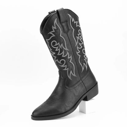 Men's Fashion Embroidered Desert Cowboy Boots