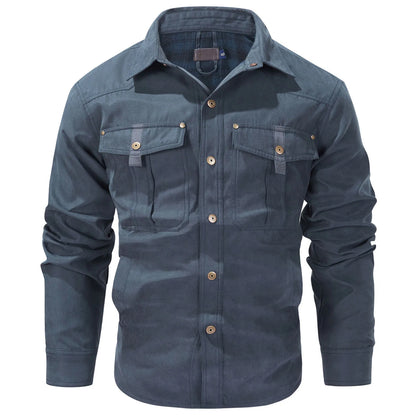 Mens Plus Size Lapel Plaid Flannel Casual Jacket European And Retro Foreign Trade Winter Warm Thickened Solid Color Jacket