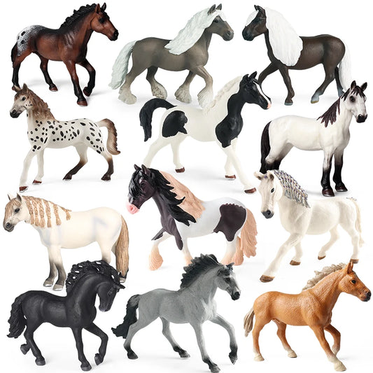 Forest Wild Steed – Realistic Horse Model Figures | Haflinger & Ferghana