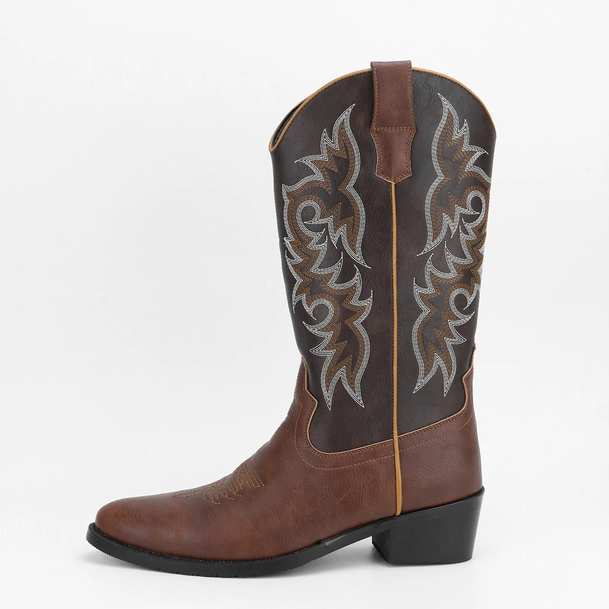 Men's Fashion Embroidered Desert Cowboy Boots