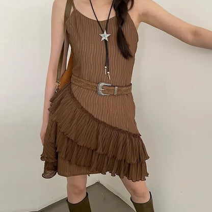 Y2K Pattern Print Belt Western PU Leather for Women Designer Brand Metal Buckle Pin Waist Belt Girls Hip Hop Fashion Waistband