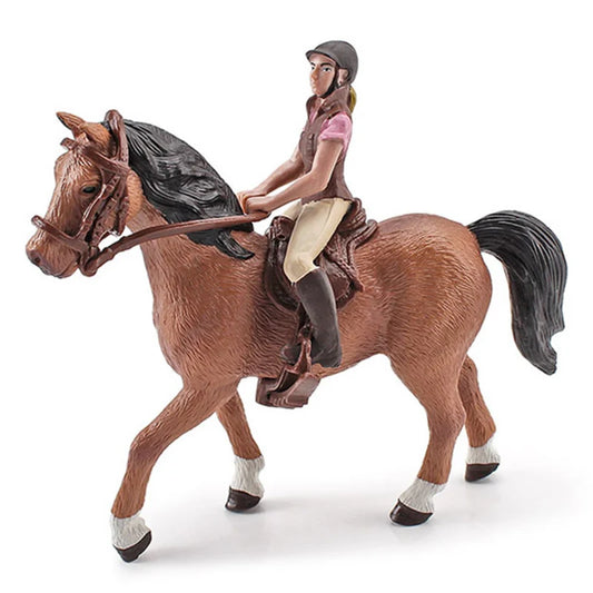 Horse Race Playset – Horseman & Farm Animal Figurines