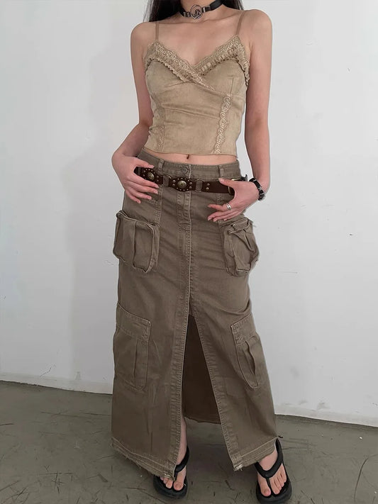 Western Cowboy Belt For Women 2025 New American Vintage Brown Rivet Belt Versatile Denim Belt With Ins Style