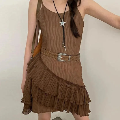 Y2K Pattern Print Belt Western PU Leather for Women Designer Brand Metal Buckle Pin Waist Belt Girls Hip Hop Fashion Waistband