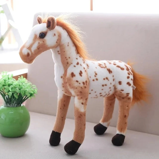 28cm Plush Horse Toy – Cute Cartoon Style