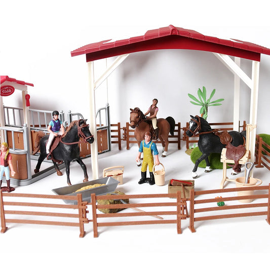 Farm & Riding Playset – Horses, Foals & Riders Figurines | Ideal Gift
