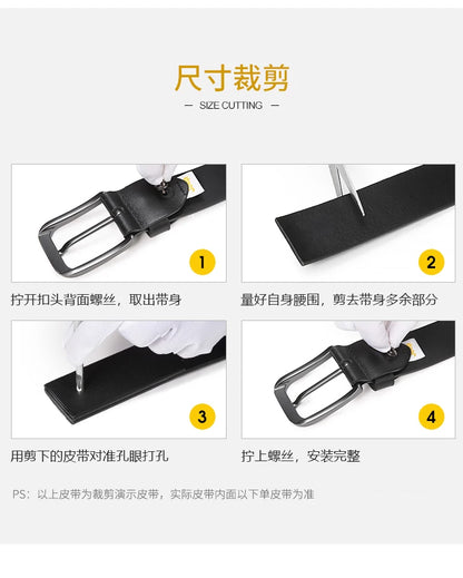 Men's carve pattern Genuine Leather Belt pin buckle waistband  Pure Cowhide  Jeans  Vintage  Punk Luxury Fashion High-grade belt