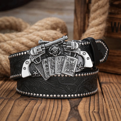 A men's and women's casual retro belt Western style! PU leather belt with metal buckle, suitable for daily work wear