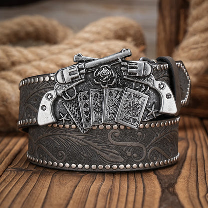 A men's and women's casual retro belt Western style! PU leather belt with metal buckle, suitable for daily work wear