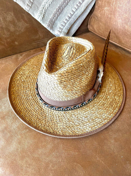 Feather Fly Luxury Straw Fedora Hat